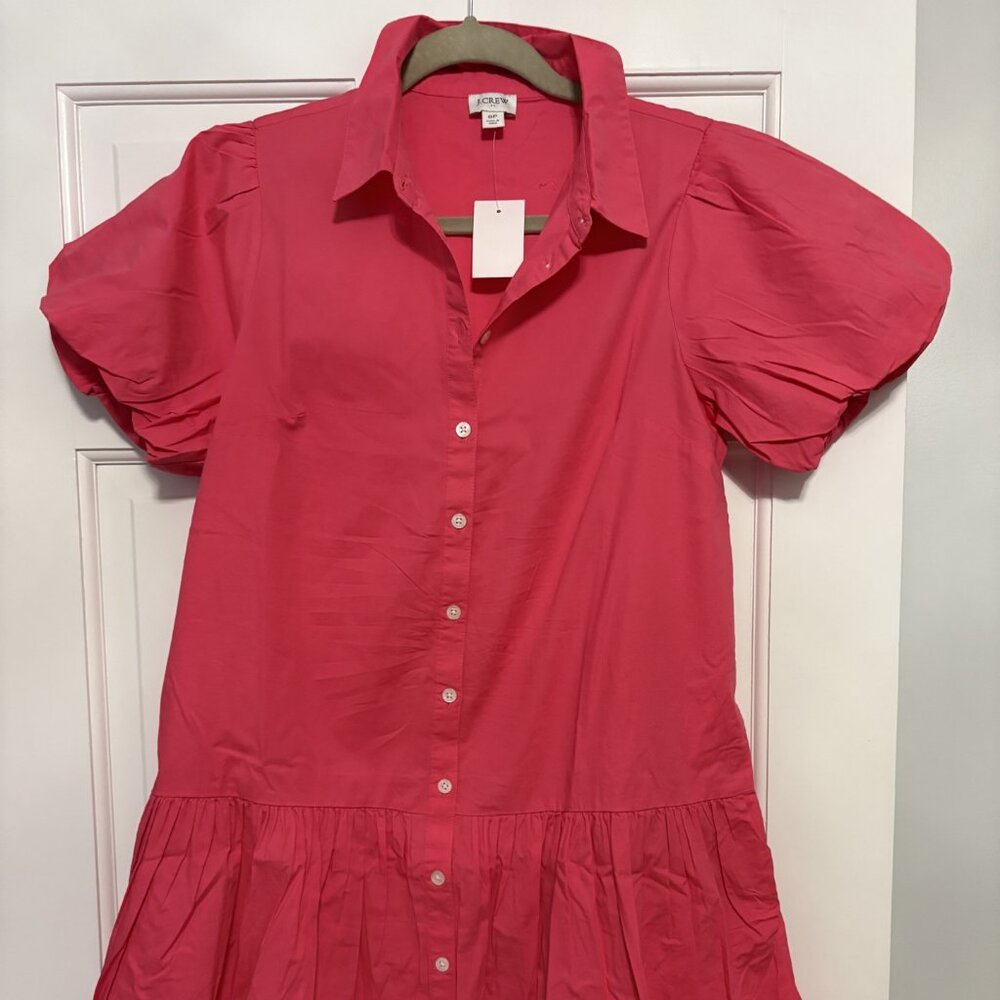 JCrew Factory Bubble-sleeve shirtdress